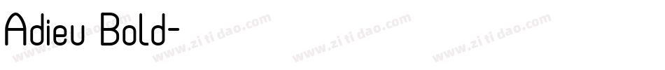 Adieu Bold字体转换